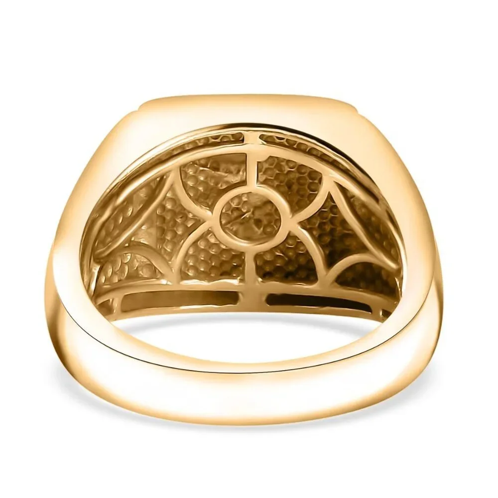 Striking Men's Diamond Accent Eagle Ring in 18K YG Plated Brass Size 12
